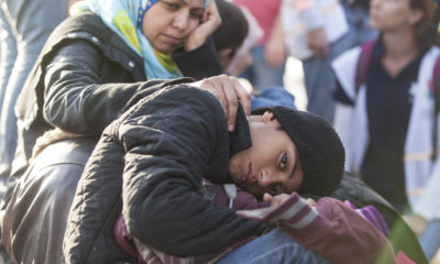 A photo of a Syrian refugee and her child in Kos, Greece, on Oct. 10, 2015.
