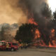 Photo of firefighters battling a wildfire northeast of Clearlake Oaks, Calif.