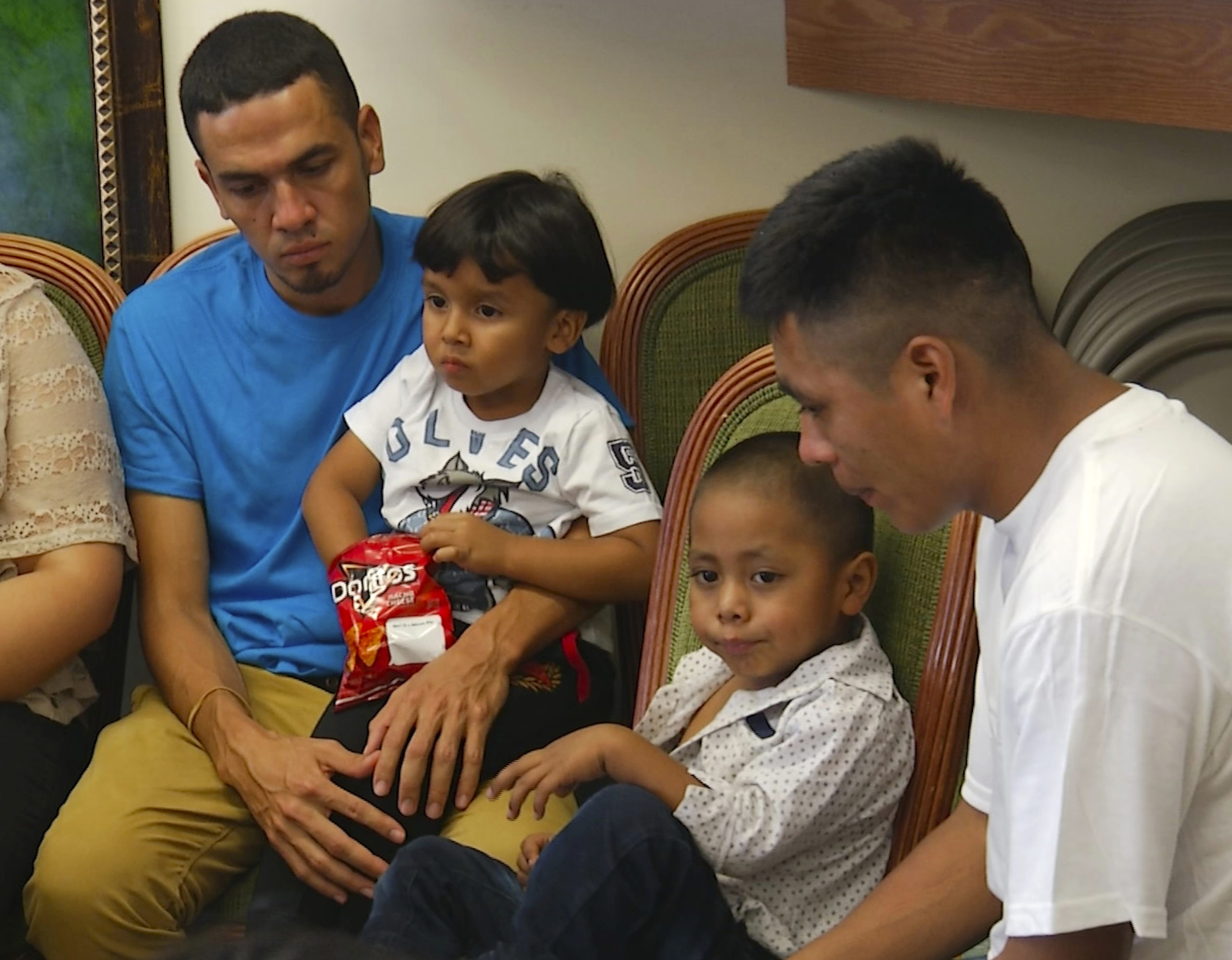 Photo of reunited families