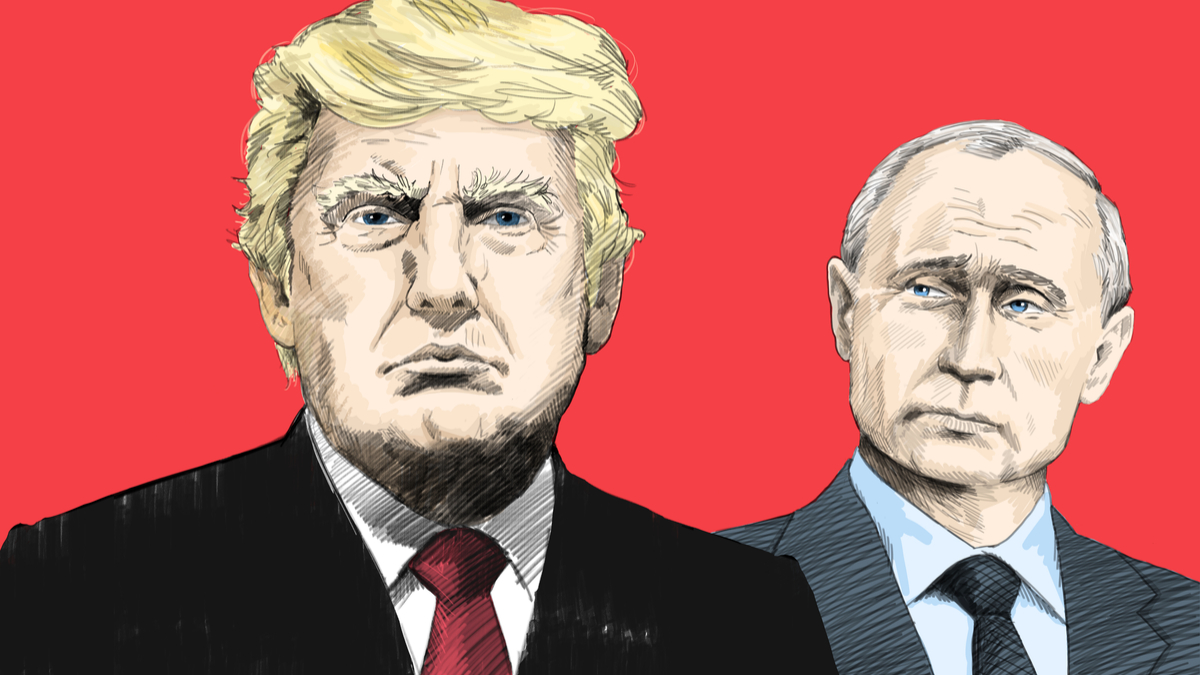 Illustration of Trump and Putin