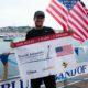 Photo of Bryce Carlson after rowing across the Atlantic