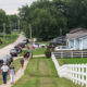 Photo of people walking blocks to attend Mollie Tibbetts' funeral in Brooklyn, Iowa