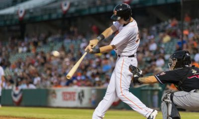Photo of a Fresno Grizzlies hitter swinging his bat