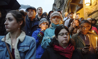 Photo of vigil for the synagogue shooting victims