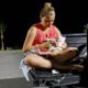 Photo of Lorrainda Smith sitting with her 2-day-old son, Luke