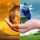 Photo illustration depicting impacts of climate change