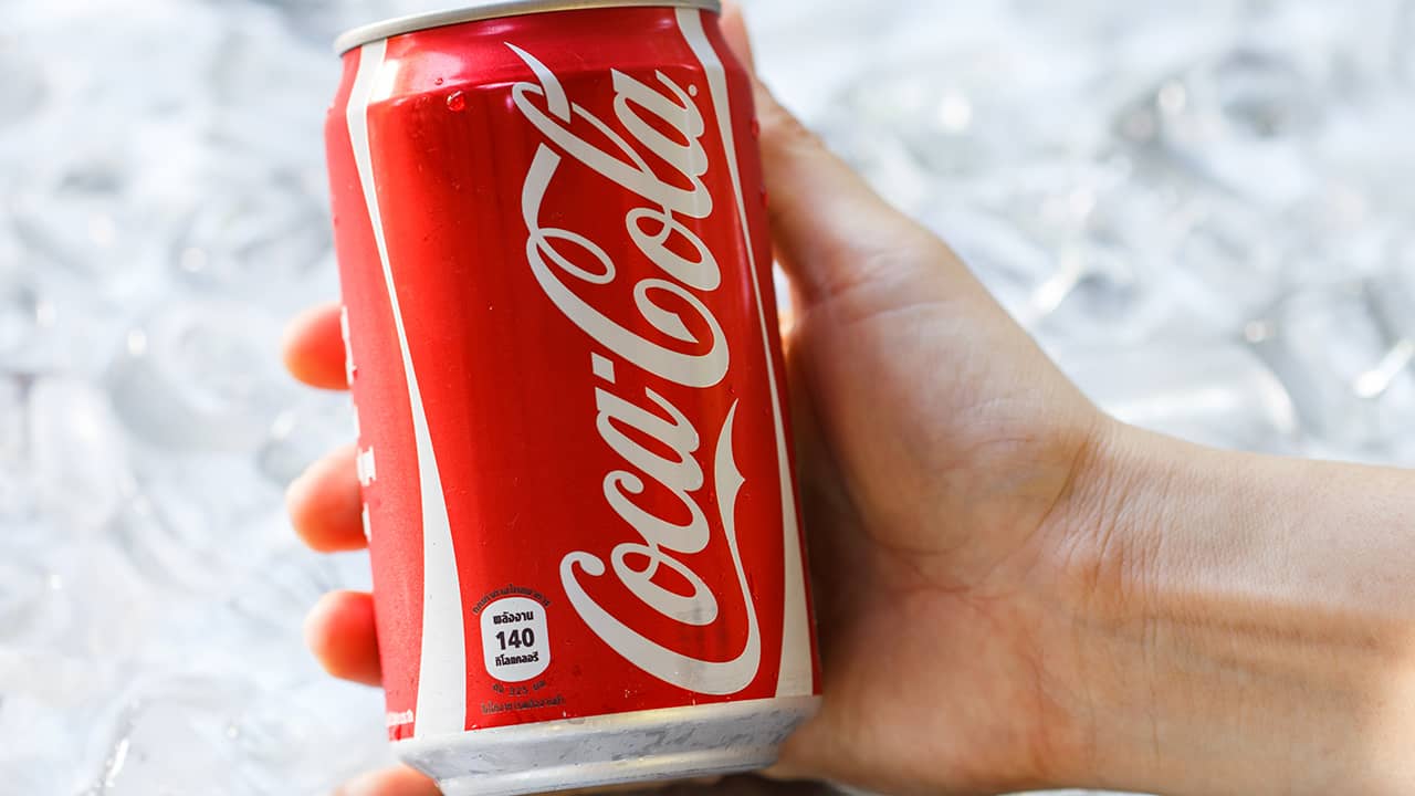 Photo of a coca-cola can