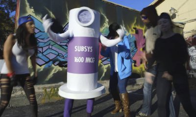 Photo of rap video scene using dancing fentanyl spray