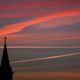 Photo of a church and sunset