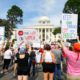 Photo of protestor's for women's rights holding a rally in Alabama