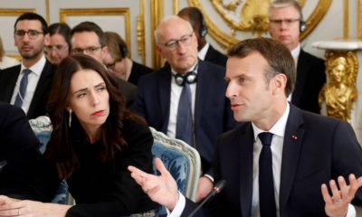 Photo of President Emmanuel Macron and Prime Minister Jacinda Ardern