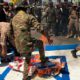 Photo of Iraqi Popular Mobilization Forces burn flags