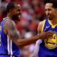 Photo of Andre Iguodala and Shaun Livingston of the Golden State Warriors