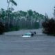 Photo of cars underway because of Hurricane Dorian's pounding rains