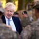 Photo of Boris Johnson talking to Ghurkas