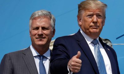 Photo of President Donald Trump and Robert O'Brien