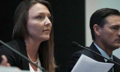 Photo of Courtney Wild and her attorney