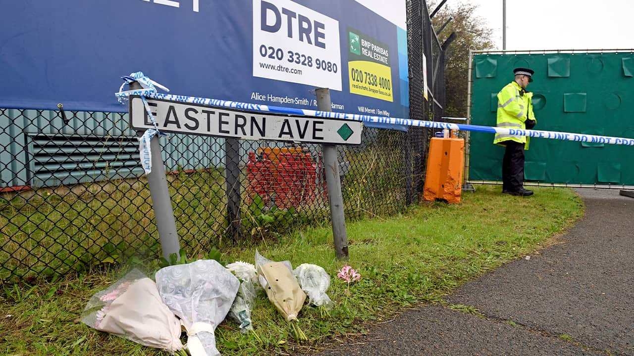 Photo of tributes at the Waterglade Industrial Park