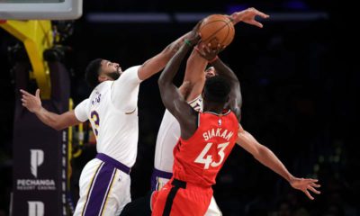 Photo of Los Angeles Lakers' Anthony Davis and Toronto Raptors' Pascal Siakam