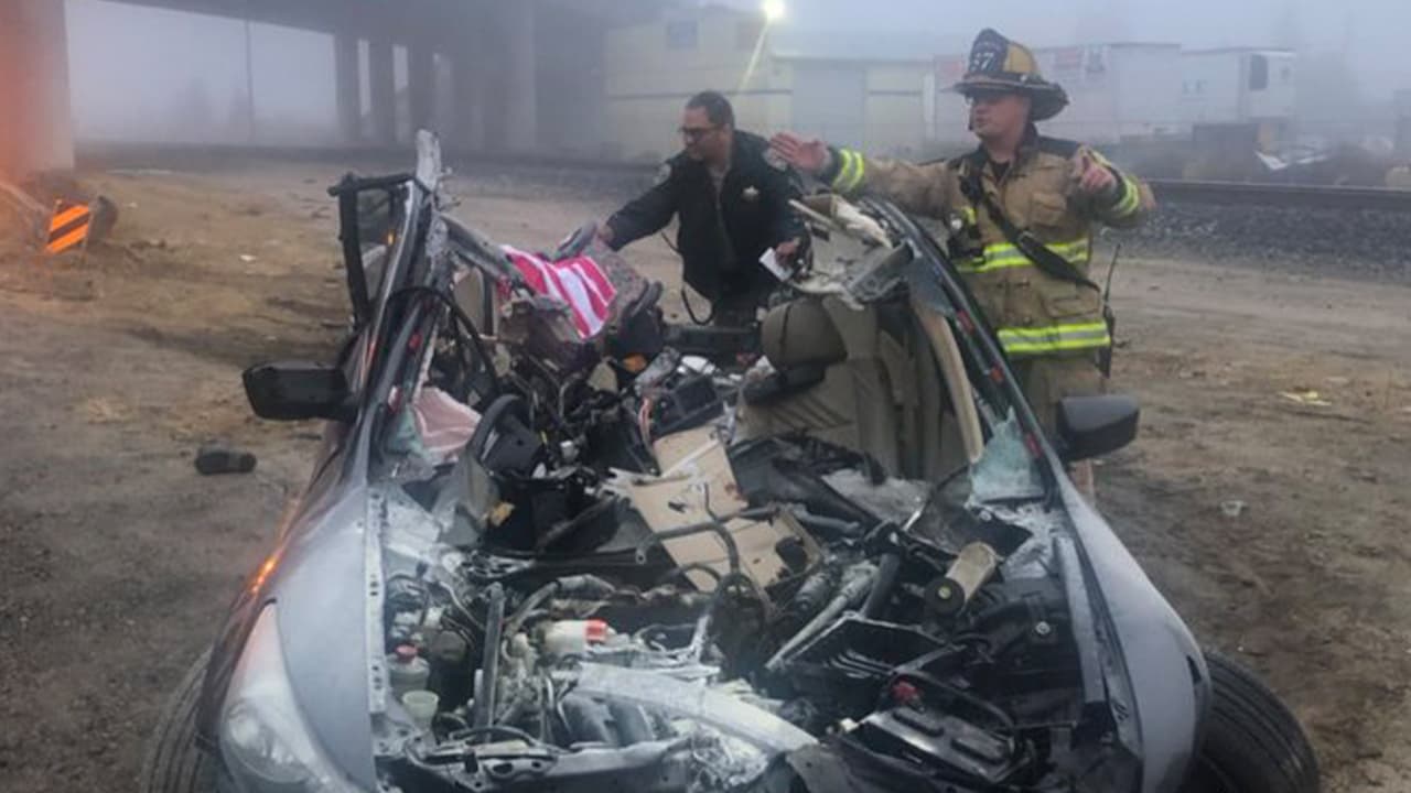 Photo of car with its top sheared off