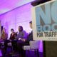 Photo of Miami Dolphins wide receiver Albert Wilson speaking during a meeting between law enforcement officials and hotel groups to announce a campaign to prevent human trafficking