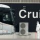 Photo of a bus carrying passengers from the quarantined Diamond Princess