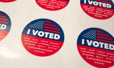 Photo of "I Voted" stickers