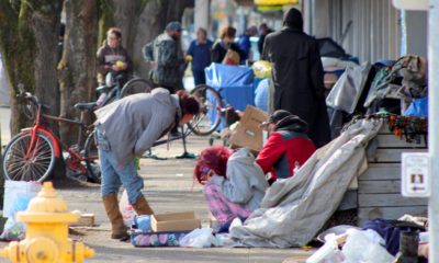 Photo of homeless people in Salem, Ore.