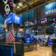 Photo of an empty NYSE floor