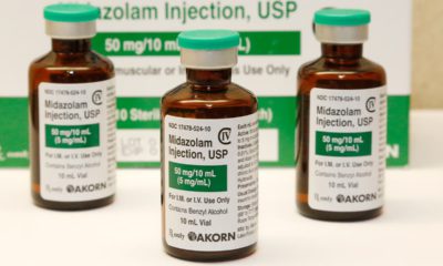 Photo of bottles of the sedative midazolam