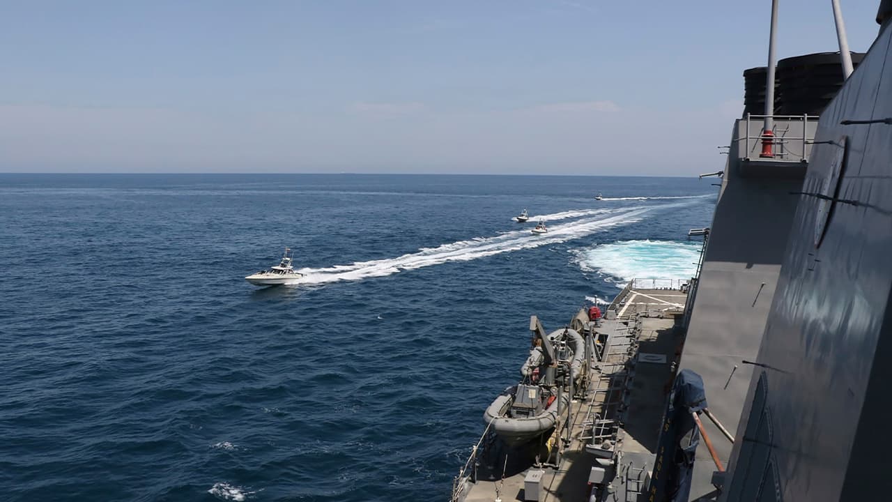 Photo of Iranian Revolutionary Guard vessels