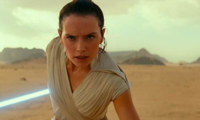 Photo of Daisy Ridley as Rey in a scene from "Star Wars: The Rise of Skywalker."