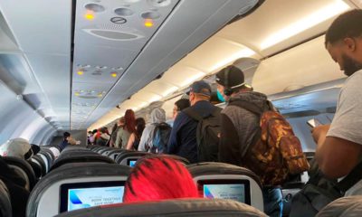 Photo of plane passengers