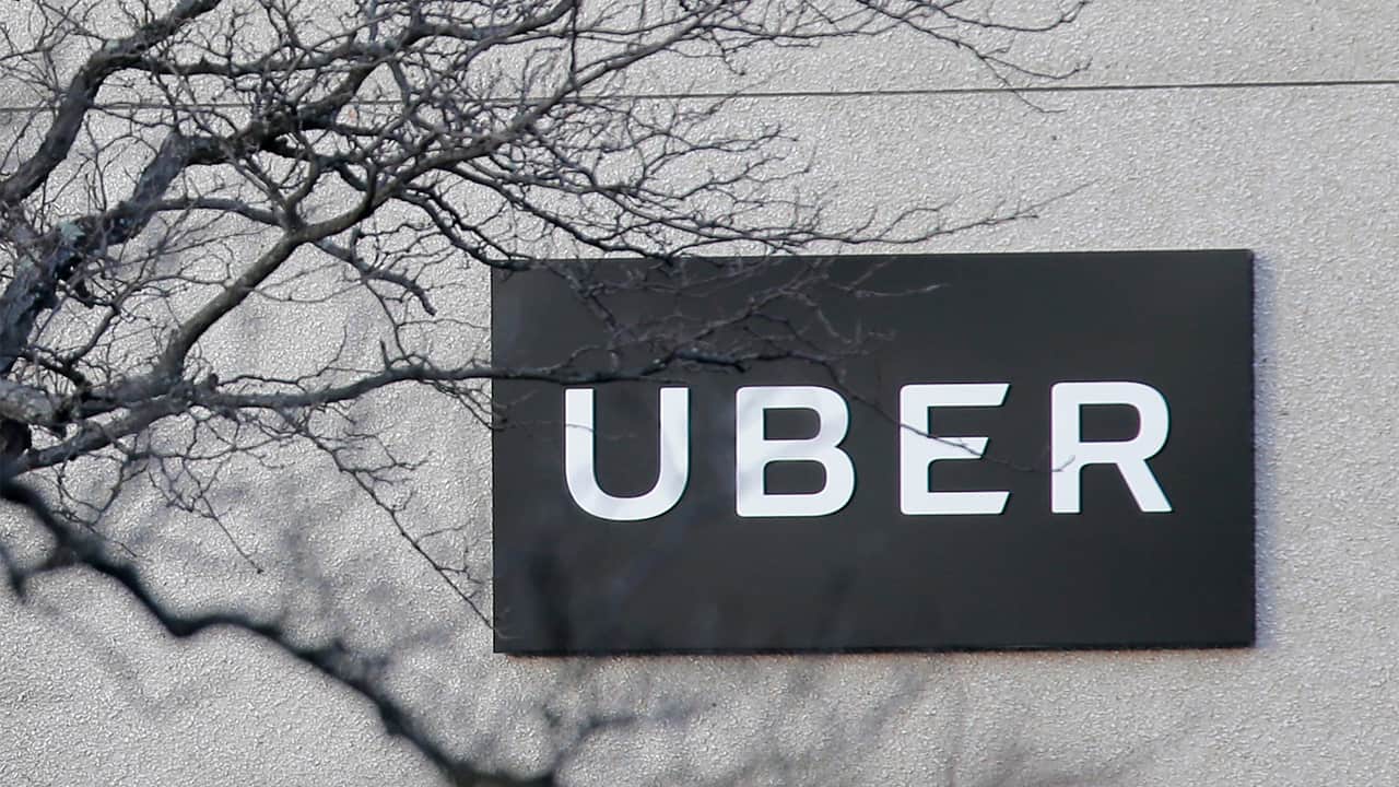 Photo of an Uber sign