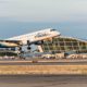 Photo of an Alaska Airlines jet taking off at Fresno Yosemite International Airport