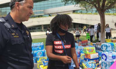 Photo of Rodney Lowery, executive director of the Fresno Police Chaplaincy, and Fresno State NAACP chapter president D'Aungillique Jackson. (GV Wire)